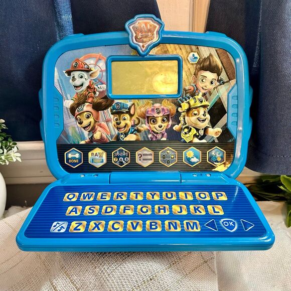 Paw Patrol The Movie Learning Tablet VTech Toy Laptop Game Ryder Skye WORKING - Picture 6 of 8